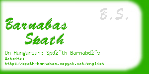 barnabas spath business card